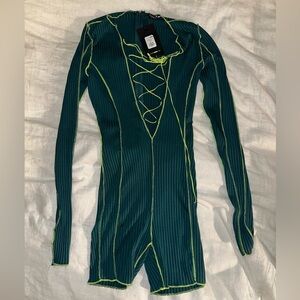 Lace up Romper Navy Blue Size Medium